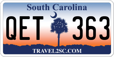SC license plate QET363