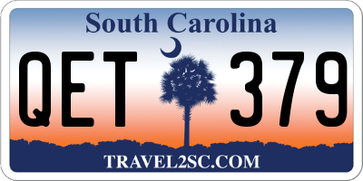 SC license plate QET379