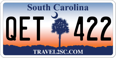 SC license plate QET422