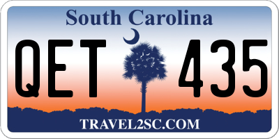 SC license plate QET435