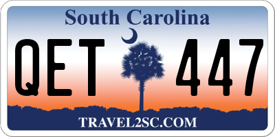 SC license plate QET447