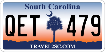 SC license plate QET479