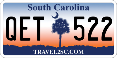 SC license plate QET522