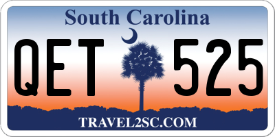 SC license plate QET525