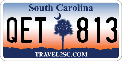 SC license plate QET813