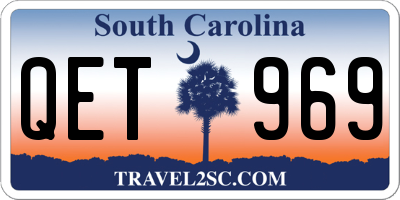 SC license plate QET969