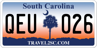 SC license plate QEU026