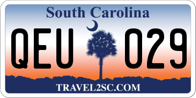 SC license plate QEU029