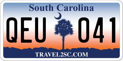 SC license plate QEU041