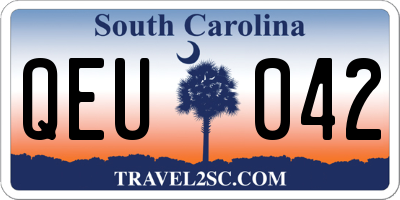 SC license plate QEU042