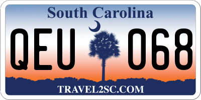 SC license plate QEU068