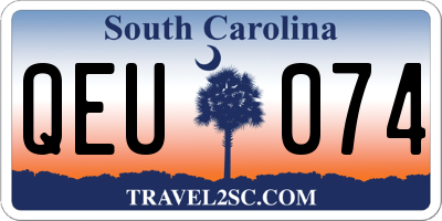 SC license plate QEU074
