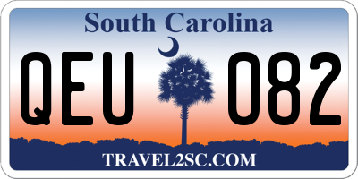 SC license plate QEU082