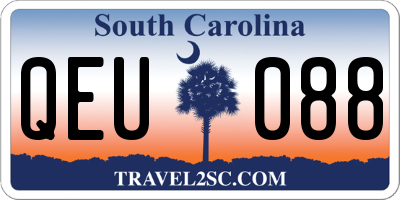 SC license plate QEU088