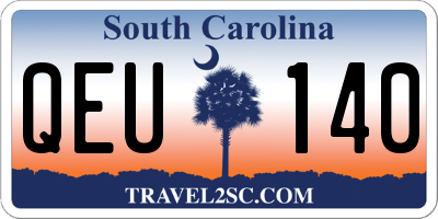 SC license plate QEU140