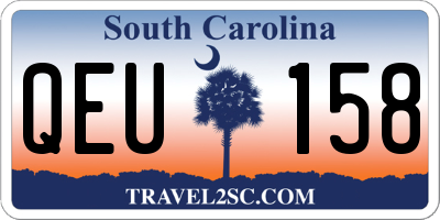 SC license plate QEU158