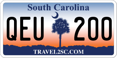 SC license plate QEU200