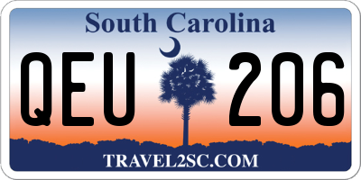 SC license plate QEU206
