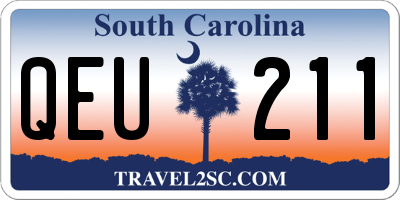 SC license plate QEU211