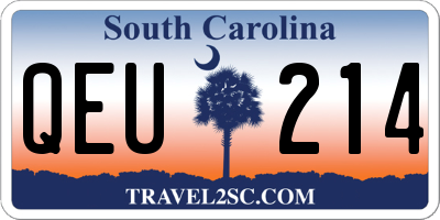 SC license plate QEU214