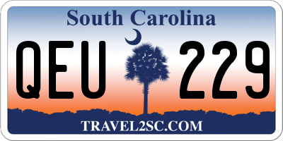 SC license plate QEU229