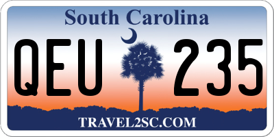 SC license plate QEU235