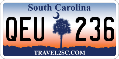 SC license plate QEU236