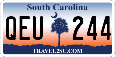 SC license plate QEU244