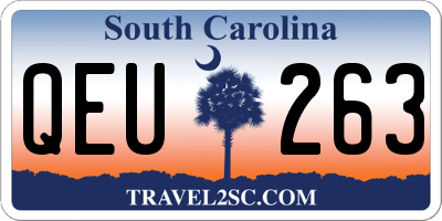 SC license plate QEU263