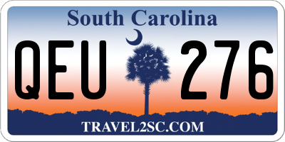SC license plate QEU276