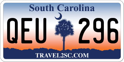 SC license plate QEU296