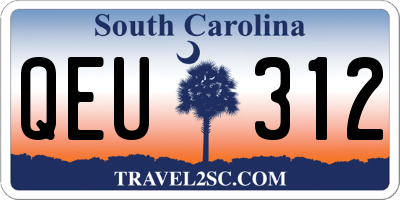SC license plate QEU312