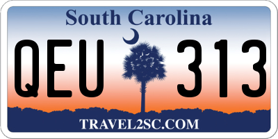SC license plate QEU313
