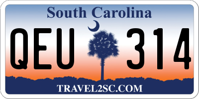 SC license plate QEU314