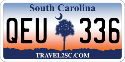 SC license plate QEU336