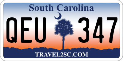SC license plate QEU347