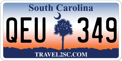 SC license plate QEU349