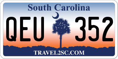 SC license plate QEU352