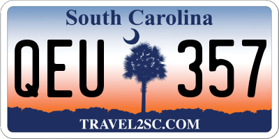 SC license plate QEU357