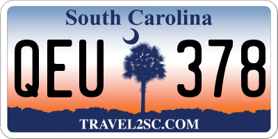 SC license plate QEU378