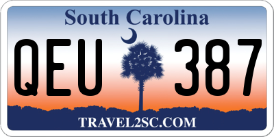 SC license plate QEU387