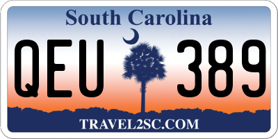 SC license plate QEU389