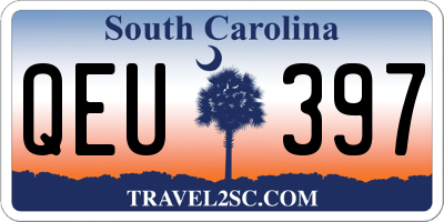 SC license plate QEU397