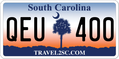 SC license plate QEU400