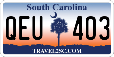 SC license plate QEU403