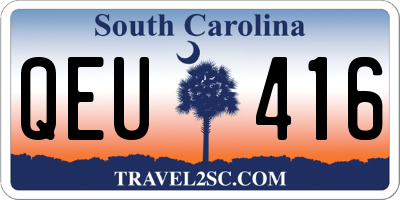 SC license plate QEU416