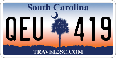 SC license plate QEU419