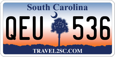 SC license plate QEU536