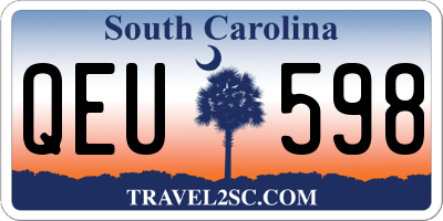 SC license plate QEU598