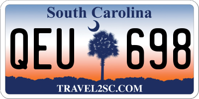 SC license plate QEU698